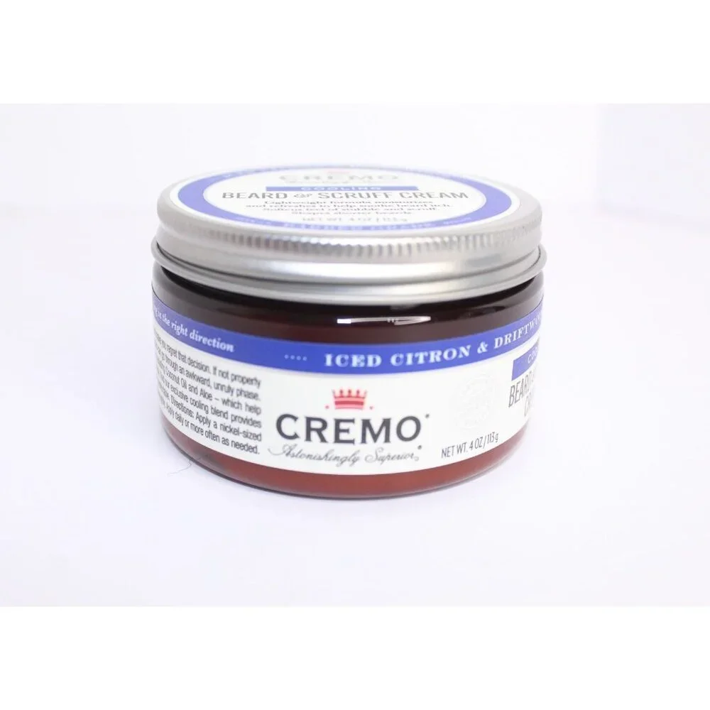 Cremo Cooling Beard & Scruff Cream Ince Citron‎ & Driftwood 4 oz. New Unopened